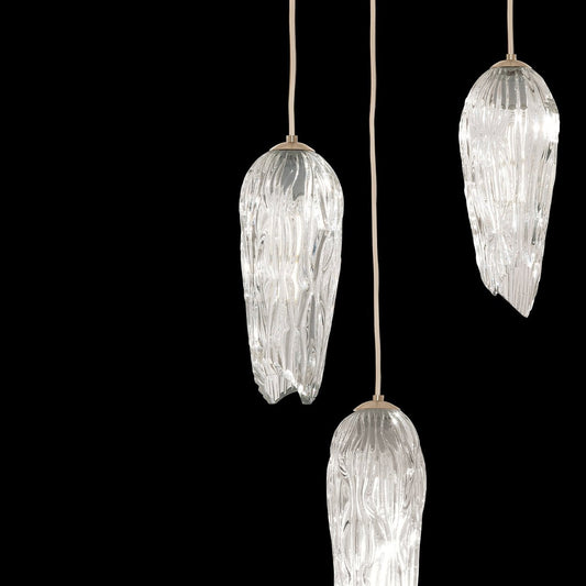 17.5-Inch Textured Leaf Pendant Light