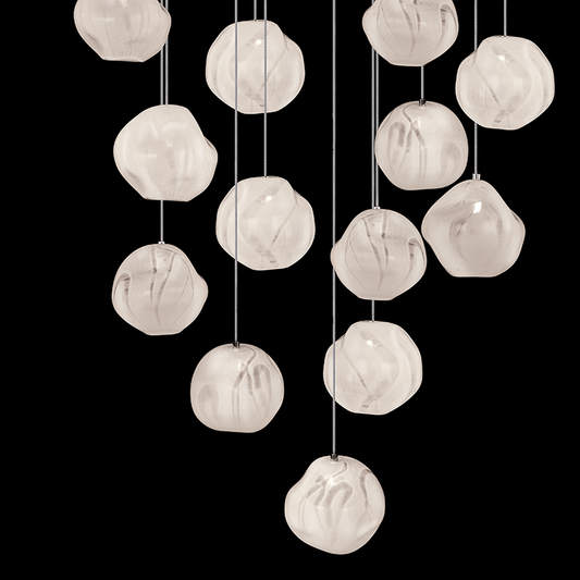 21-Inch Handblown Celestial Glass Pendant