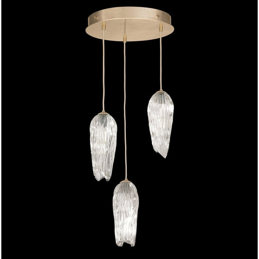 17.5-Inch Textured Leaf Pendant Light