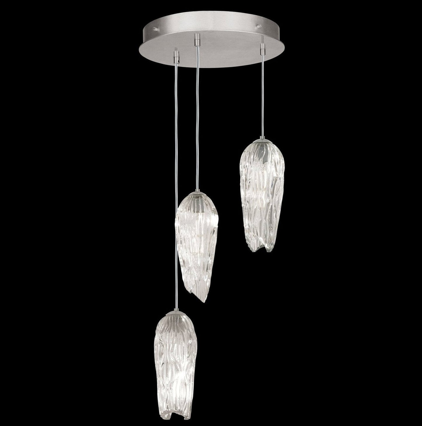 17.5-Inch Textured Leaf Pendant Light