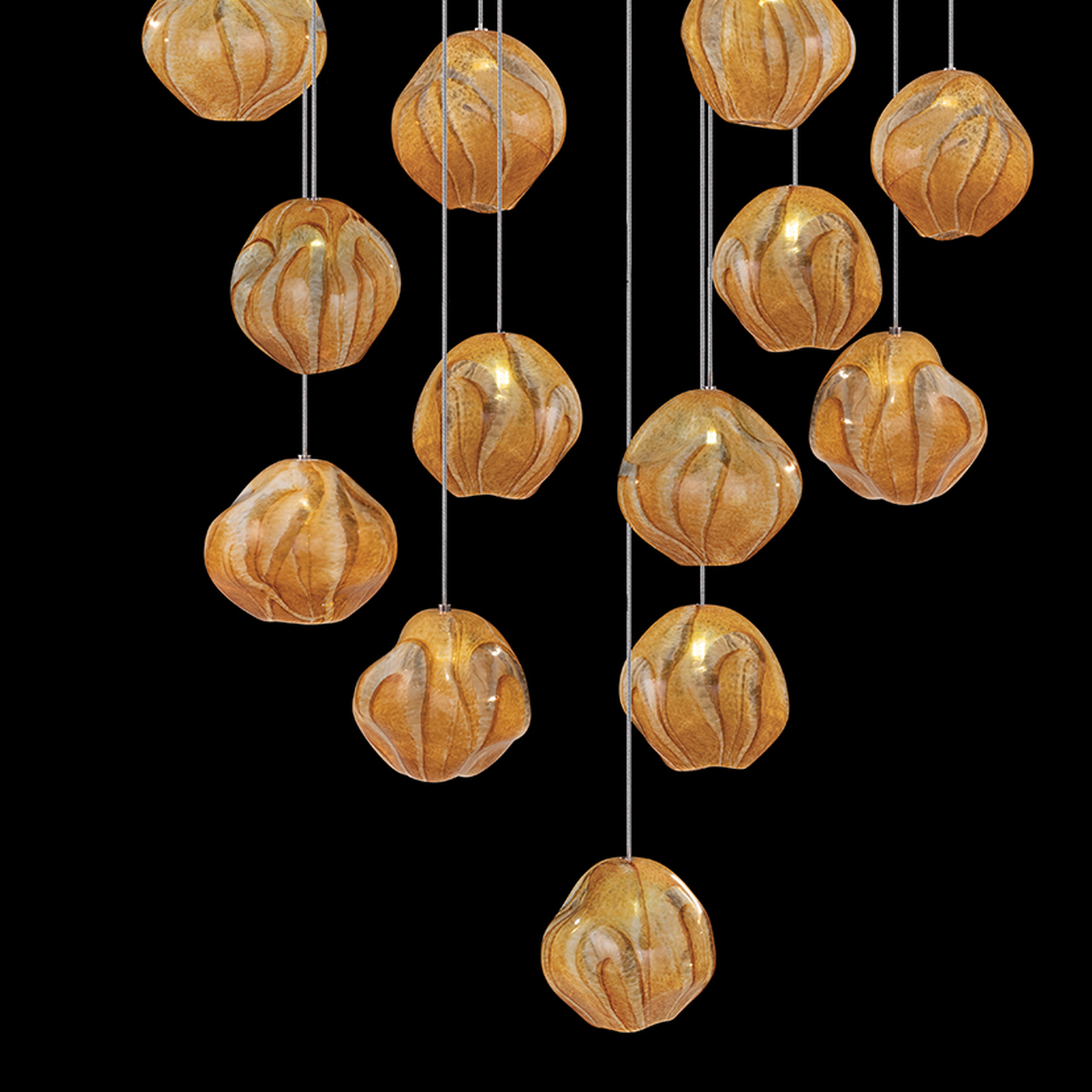 21-Inch Handblown Celestial Glass Pendant