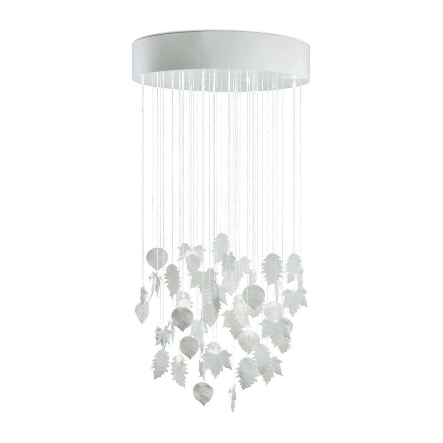 31-Inch Porcelain Leaf Fibre Optic Chandelier / Default Title