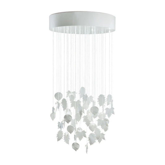 31-Inch Porcelain Leaf Fibre Optic Chandelier / Default Title