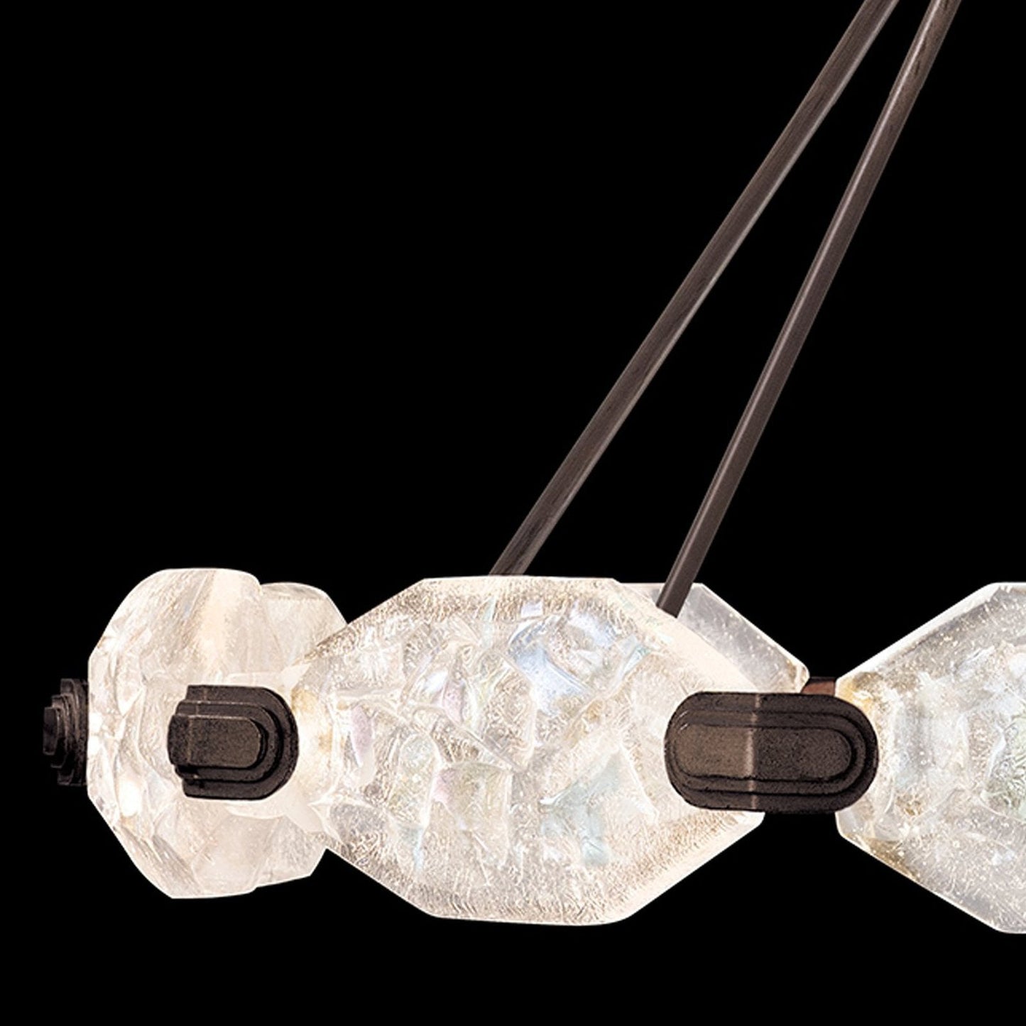 32-Inch Dichroic Glass LED Pendant / Gold