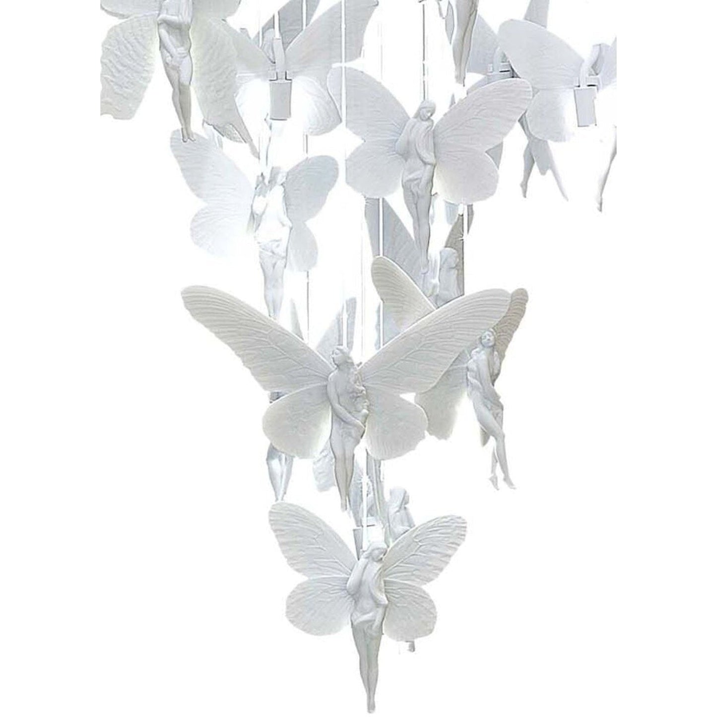 43-Inch Porcelain Fibre Optic Chandelier / Golden Luster