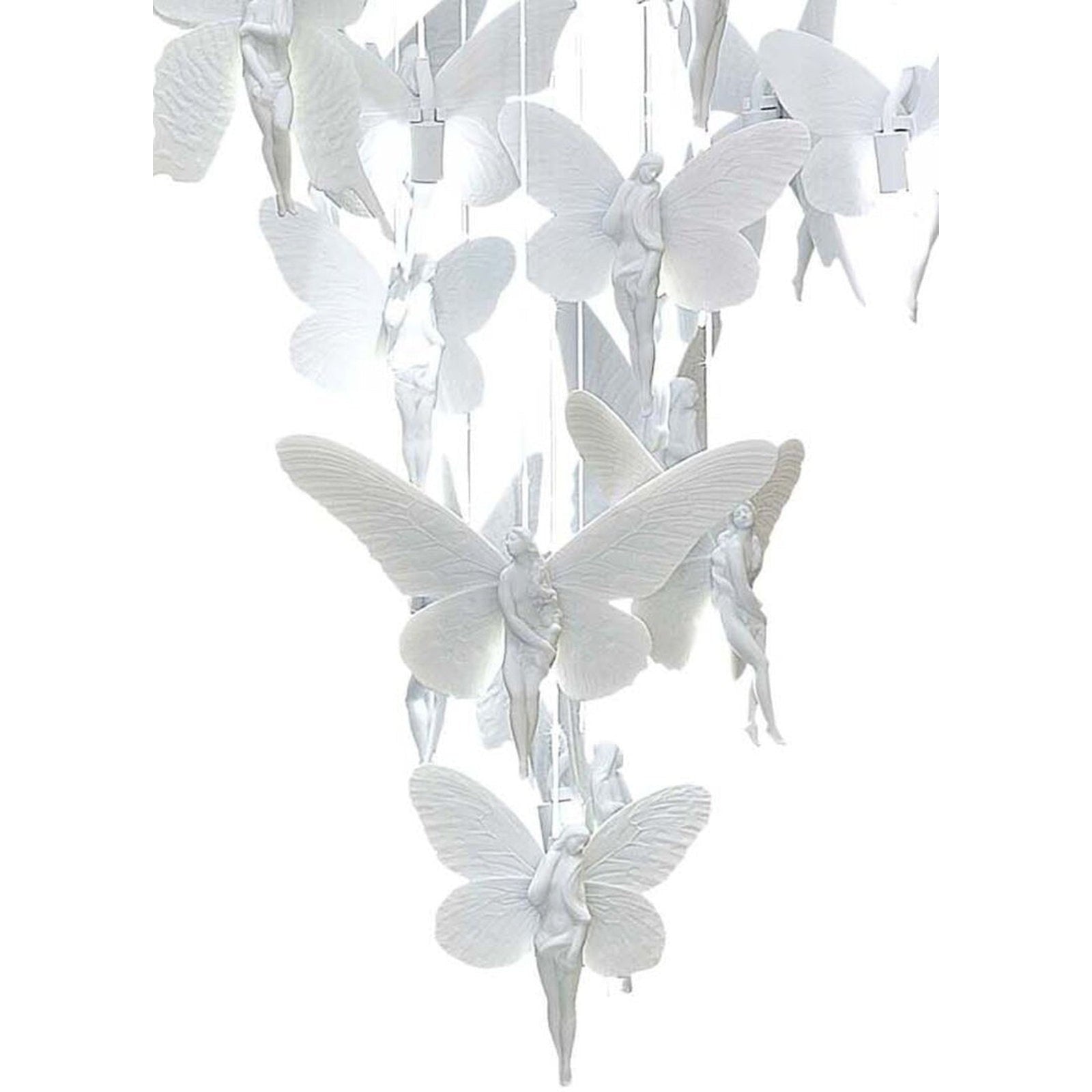 43-Inch Porcelain Fibre Optic Chandelier / Golden Luster