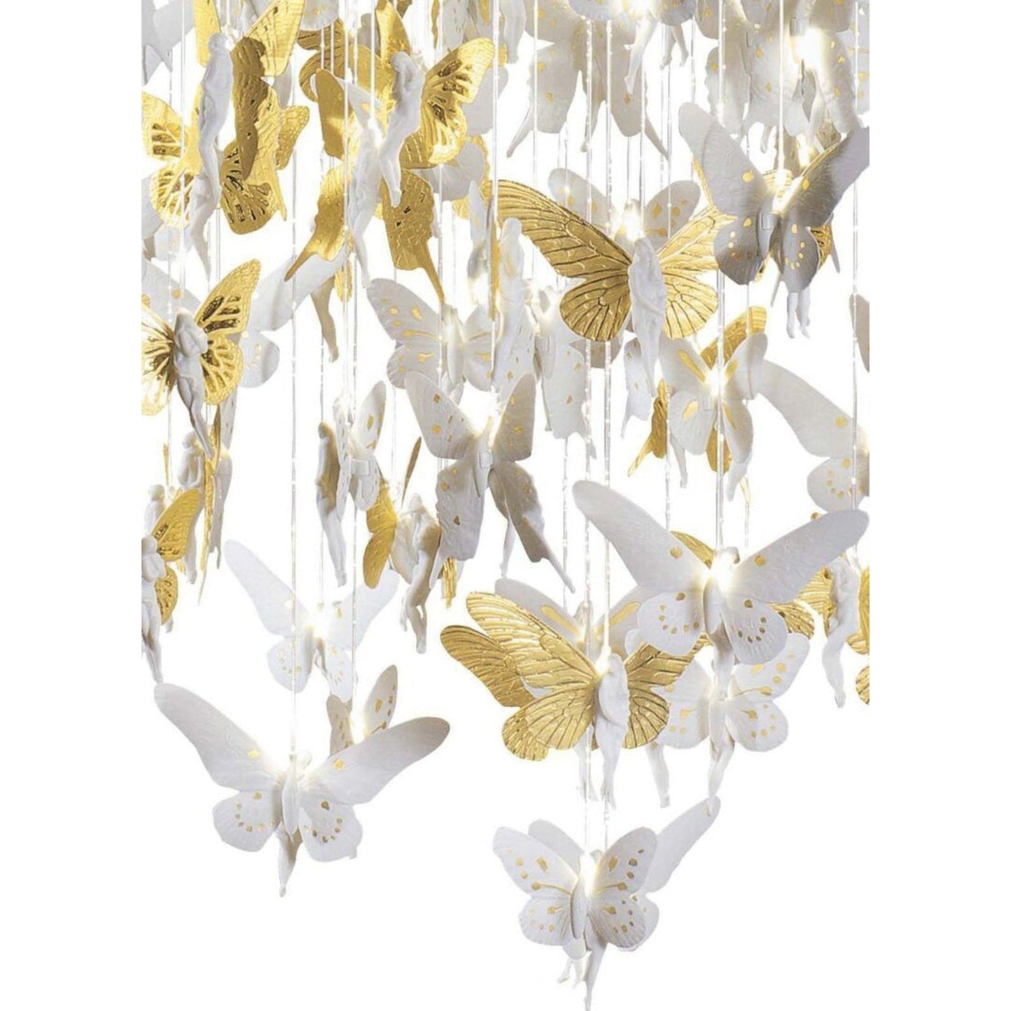 43-Inch Porcelain Fibre Optic Chandelier