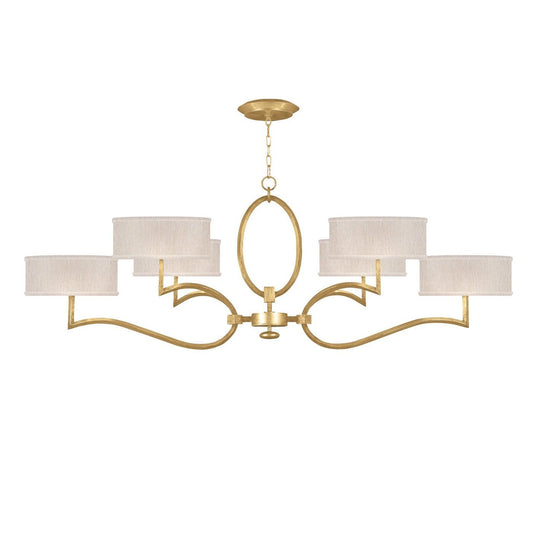 63-Inch Leaf Finish Shade Chandelier