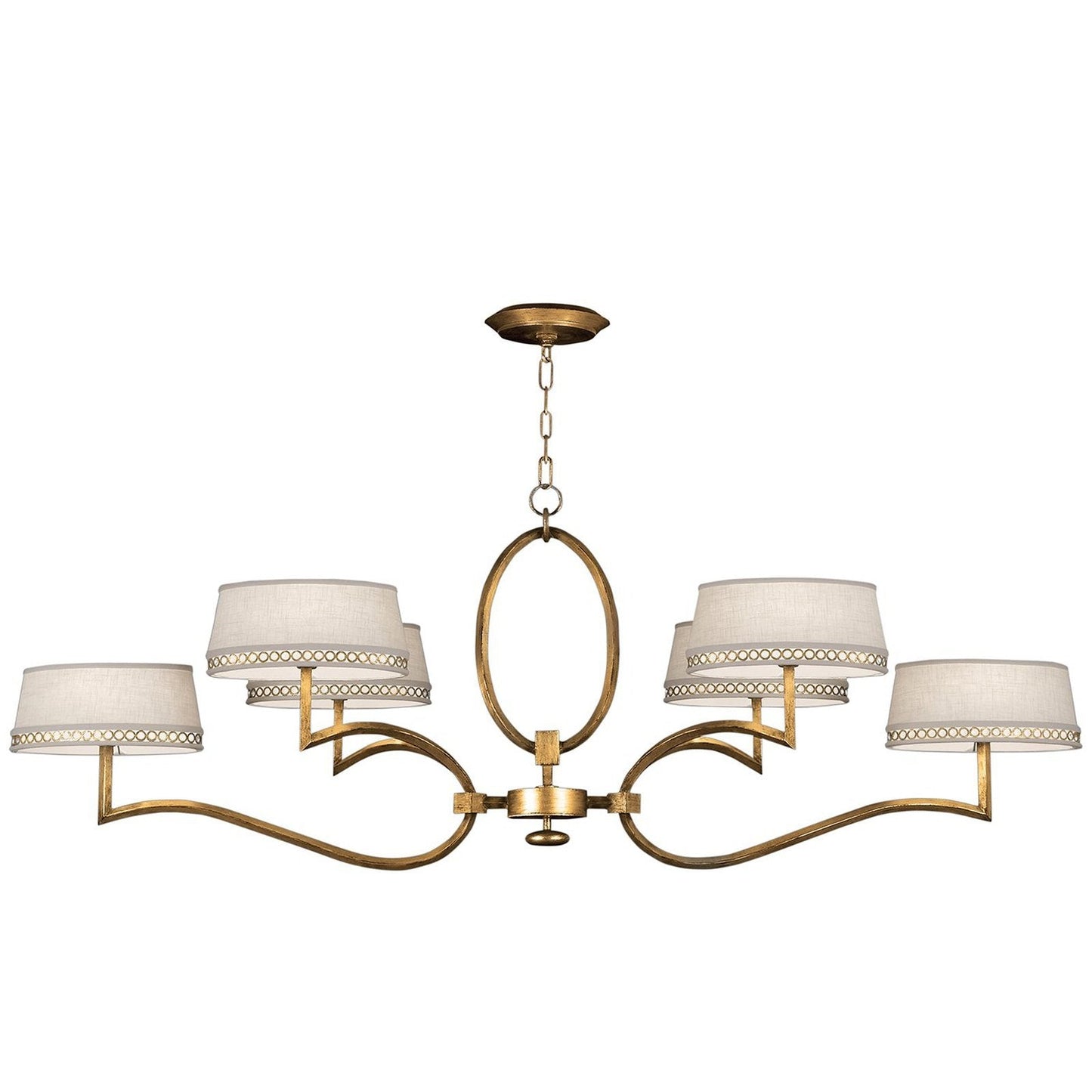 63-Inch Leaf Finish Shade Chandelier