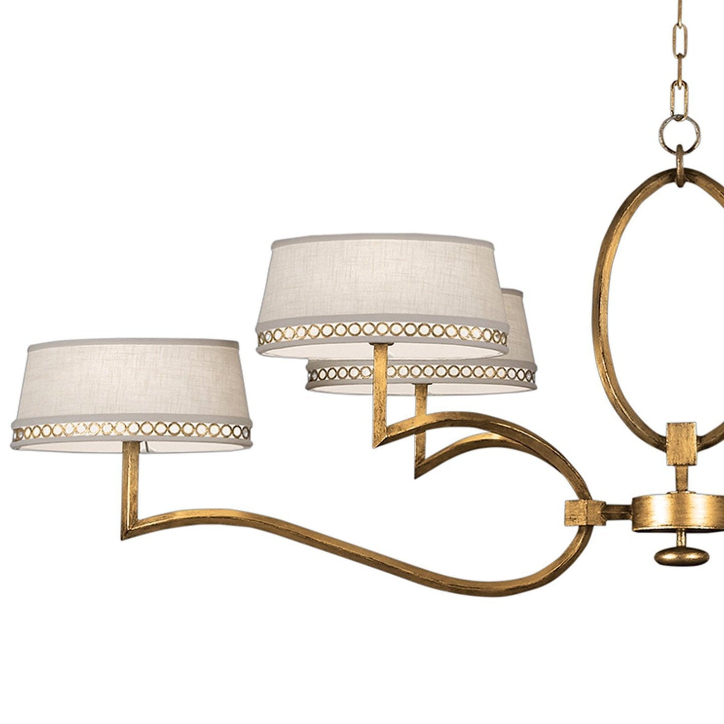 63-Inch Leaf Finish Shade Chandelier