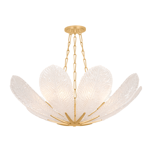 9-Light Botanical Glass Chandelier
