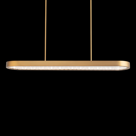 Infinity Crystal Linear Pendant Light / Aged Brass