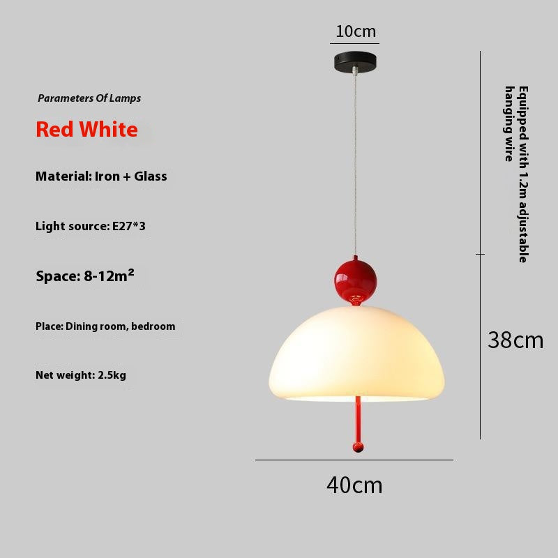 Nordic Glass and Iron Chandelier / Warm Light / Black