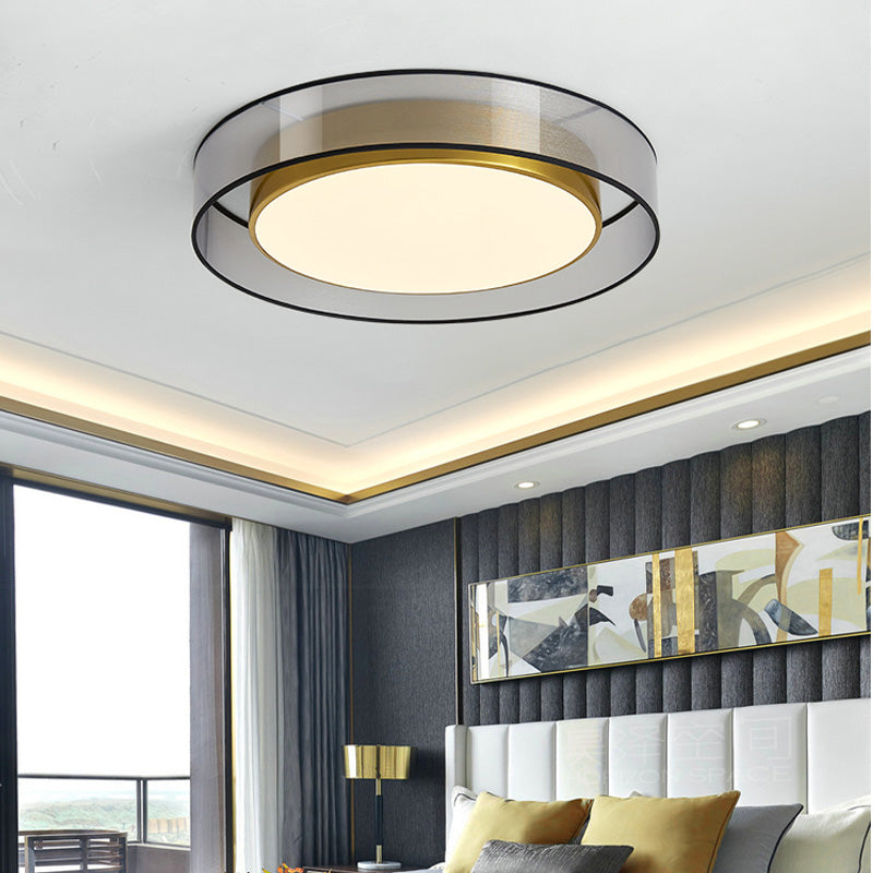 Round Copper LED Ceiling Light / Iron / 50cm