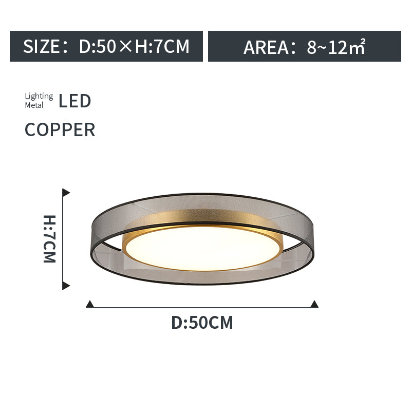 Round Copper LED Ceiling Light / Copper / 40cm