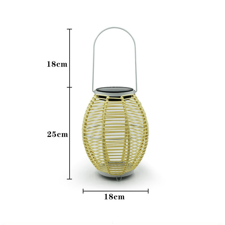 Solar Rattan Courtyard Lantern